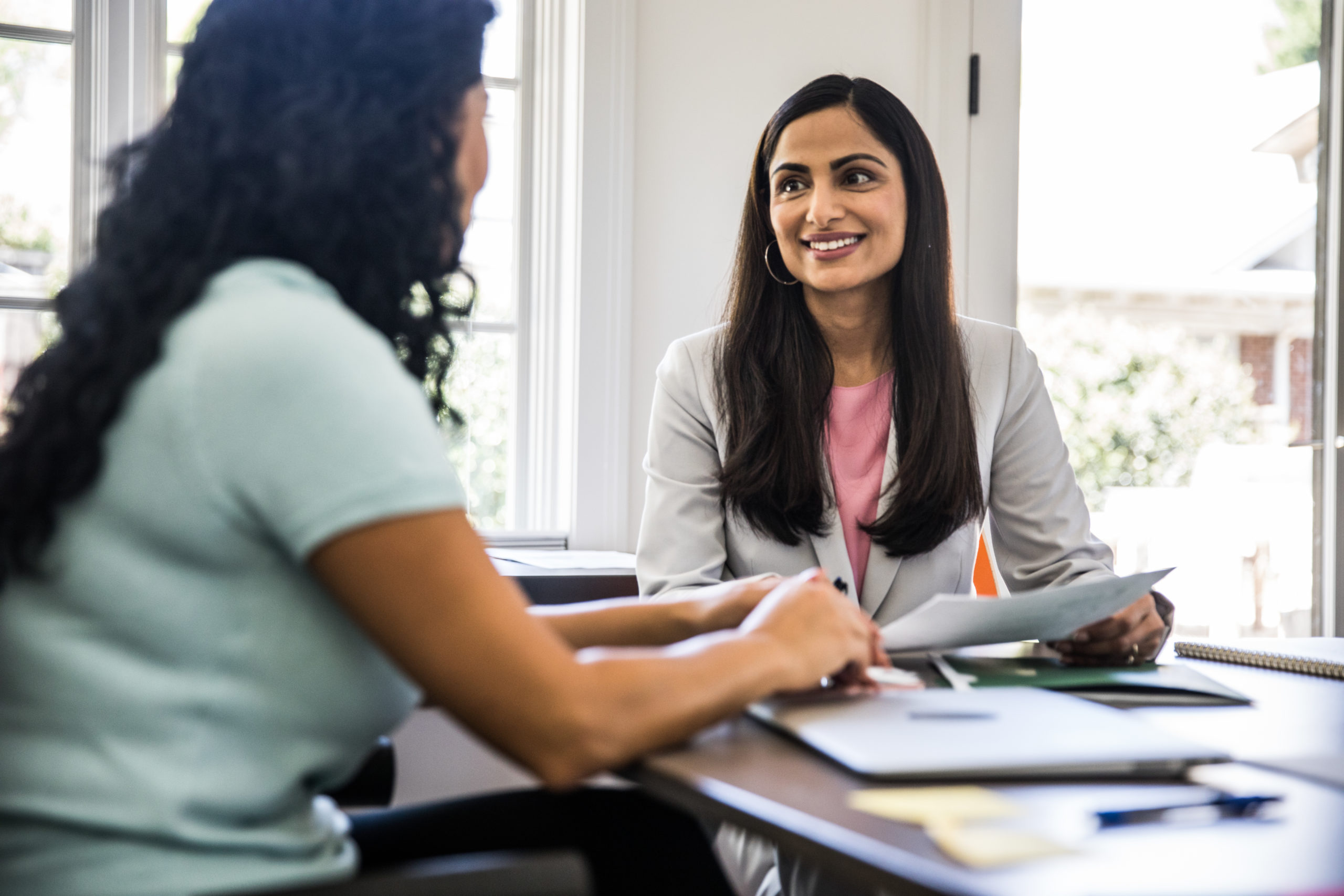 Women meeting in business office